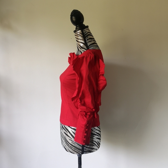 INTERMIX Nikki poplin ruffle blouse - Picture 4 of 11